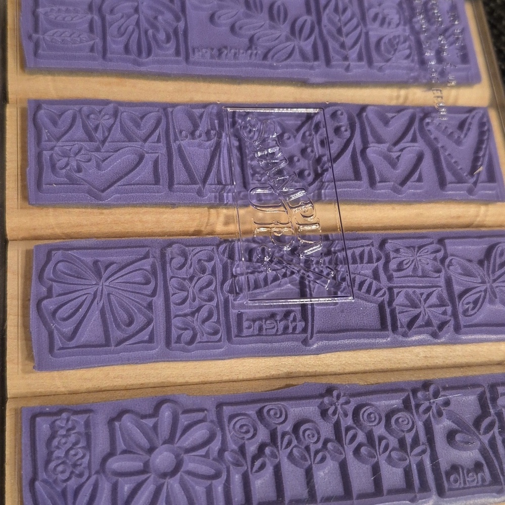 STAMPIN' UP! Retired 2008 'A Little Bit Of Happiness' Stamp Set, Set of 4 Stamps - Picture 5 of 7